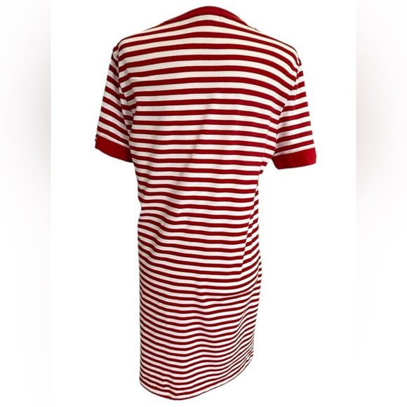 Tommy Hilfiger Heritage Stripe T Shirt Dress M Red White Grommet Nautical - Picture 5 of 11